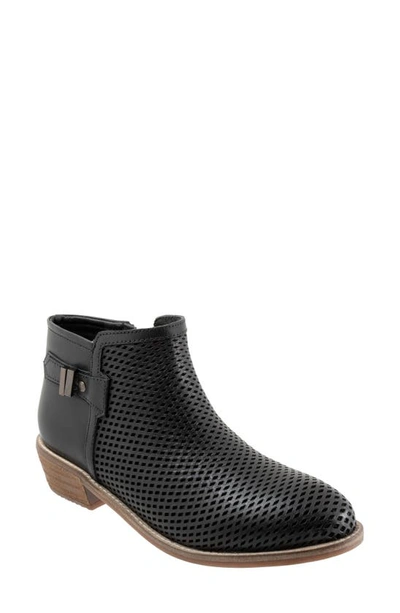 Softwalk Rimini Perforated Bootie In Black
