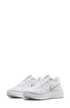 Nike Air Zoom Structure 25 Road Running Shoe In White/ Platinum/ Silver