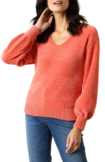 Tommy Bahama Island Luna Chenille Sweater In Pure Coral