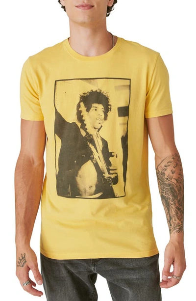 Lucky Brand Jimi Hendrix Photo Graphic T-shirt In Misted Yellow