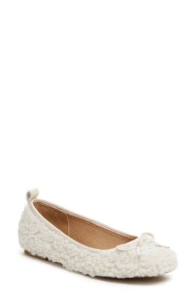 Kelsi Dagger Brooklyn Frankie Square Toe Ballet Flat In Natural