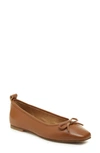 Kelsi Dagger Brooklyn Frankie Square Toe Ballet Flat In Gingerbread