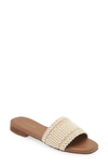 Kaanas Ayla Slide Sandal In Light Beige