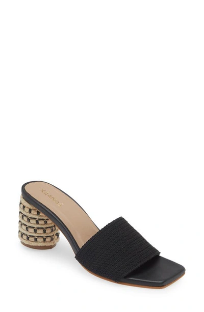 Kaanas Amber Slide Sandal In Black