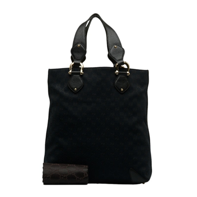 Gucci Gg Canvas Black Canvas Tote Bag ()