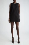 Area Crystal-embellished Cutout Stretch-ponte Mini Dress In Black