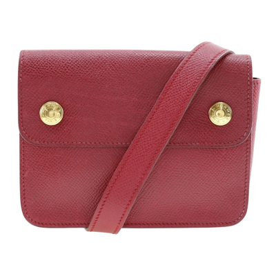 Hermes Hermès Red Leather Shoulder Bag ()