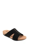 Softwalk Beverly Sandal In Black Nubuck