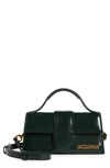Jacquemus Le Bambino Leather Shoulder Bag In Dark Green