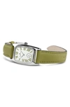 Hamilton American Classi Boulton Leather Strap Watch, 23mm X 27mm In White/green