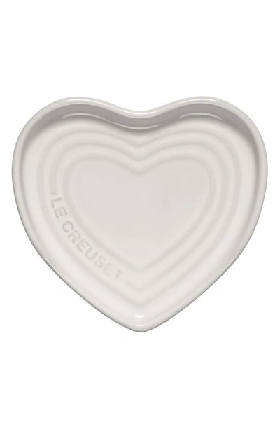 Le Creuset Stoneware Heart Spoon Rest In White