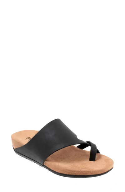 Softwalk Blaine Slide Sandal In Black