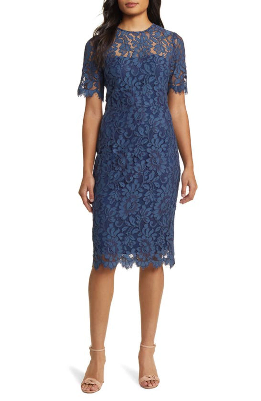 Nordstrom Eliza Eliza J Embroidered Lace Sheath Dress Adrianna Papell Lace  Sheath Dress Nordstrom