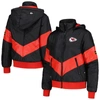 THE WILD COLLECTIVE THE WILD COLLECTIVE  BLACK KANSAS CITY CHIEFS PUFFER FULL-ZIP HOODIE