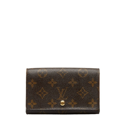 Pre-owned Louis Vuitton Trésor Brown Canvas Wallet  ()