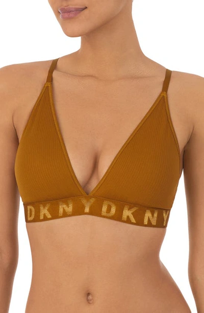 Dkny Seamless Litewear Rib Bralette In Incense