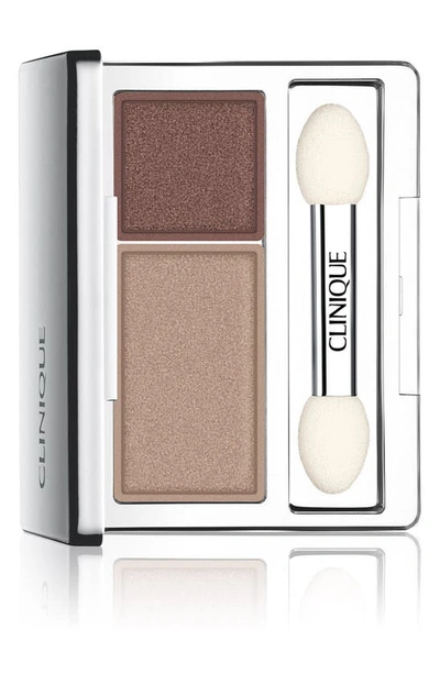 Clinique All About Shadow Duo Eyeshadow In Ivory Bisque/bronze Satin