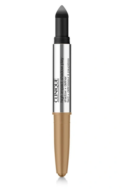 Clinique High Impact Shadow Play Eye Shadow + Definer In Champagne + Caviar