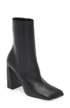 Amina Muaddi Marine Square Toe Bootie In Black