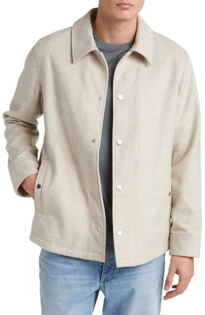 Apc New Alan Oversize Wool Blend Jacket In Ecru