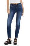 Hint Of Blu Mid Rise Skinny Jeans In Sienna Blue