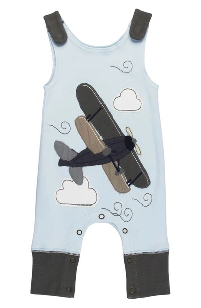 L'ovedbaby Babies' Appliqué Organic Cotton Romper In Airplane