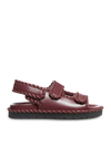 Bottega Veneta Jack Leather Braid Dual-band Sandals In Red