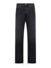 Off-white Regular Jeans With Tapered Cut In Black