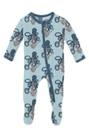 KICKEE PANTS OCTOPUS ANCHOR FITTED ONE-PIECE PAJAMAS