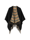 BURBERRY REVERSIBLE CAPE IN CHECK WOOL