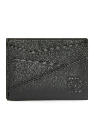 Loewe Simple Puzzle Card Holder In Classic Calfskin In Black