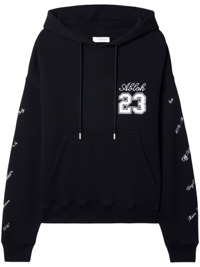 Off-white Sweatshirt With Embroidery In Black