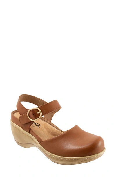 Softwalk Mabelle Ankle Strap Clog In Luggage