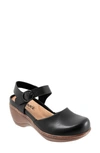 Softwalk Mabelle Ankle Strap Clog In Black