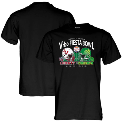 Blue 84 Black Oregon Ducks Vs. Liberty Flames 2024 Fiesta Bowl Matchup T-shirt