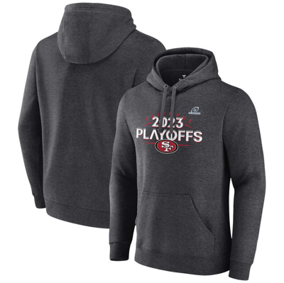 Fanatics Branded  Heather Charcoal San Francisco 49ers 2023 Nfl Playoffs Fleece Pullover Hoodie