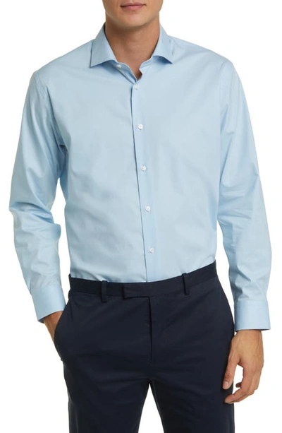 Nordstrom Trim Fit Dress Shirt In Blue Brunnera