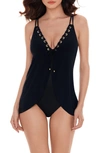 Magicsuit Hoops Parisa Gromment One-piece Swimsuit In Black