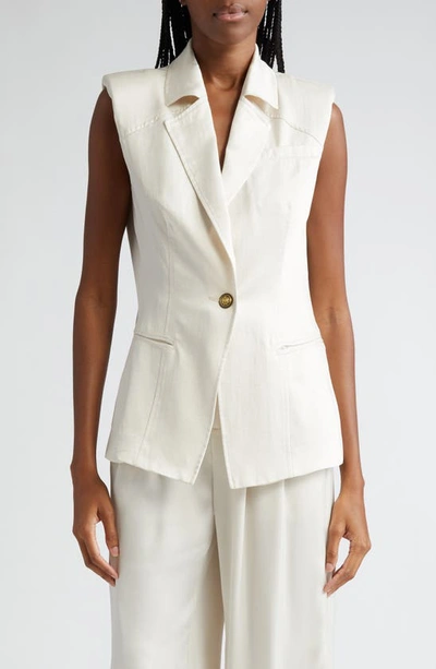 Ramy Brook Women's Angie Satin Waistcoat Top In White