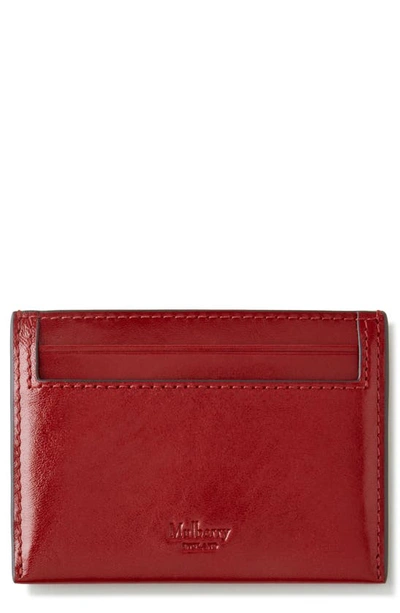 Mulberry Leather Card Case In Lancaster Red