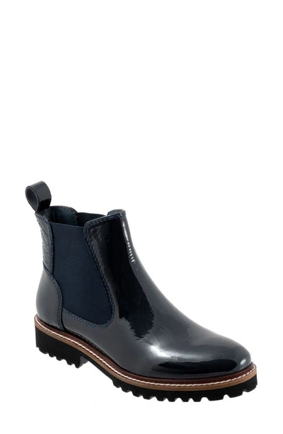 Softwalk Indy Chelsea Boot In Navy Patent