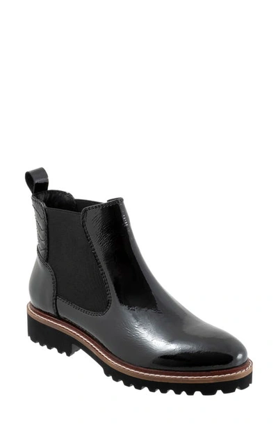Softwalk Indy Chelsea Boot In Black Patent