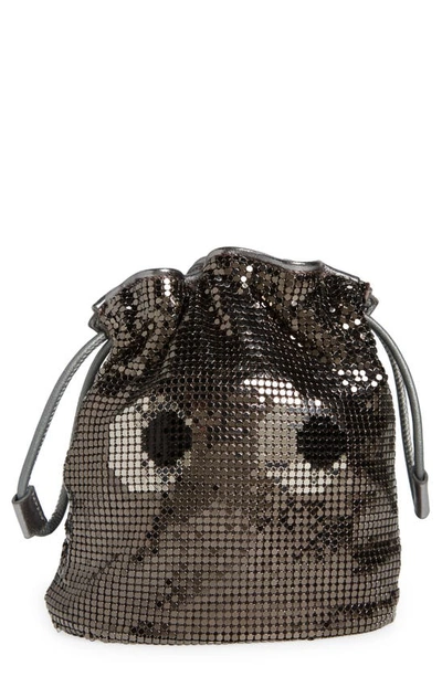 Anya Hindmarch Eyes Mesh Drawstring Pouch Bag In Grey