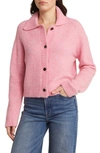 Rails Amber Wool-blend Cardigan In Heather Fuschia