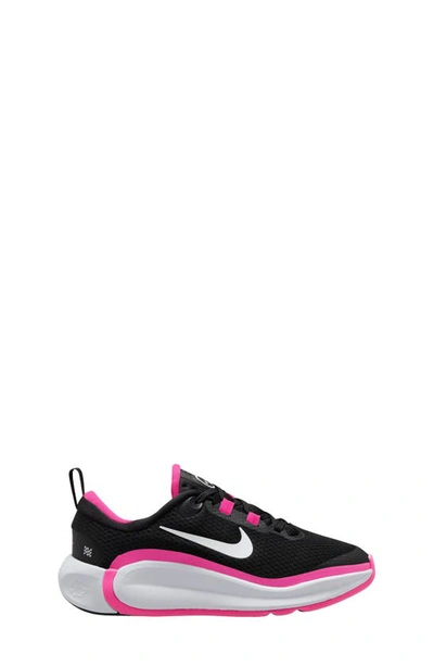 Nike Kidfinity Sneaker In Black/white/laser Fuchsia