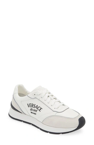 Versace Milano Runner Trainers In White