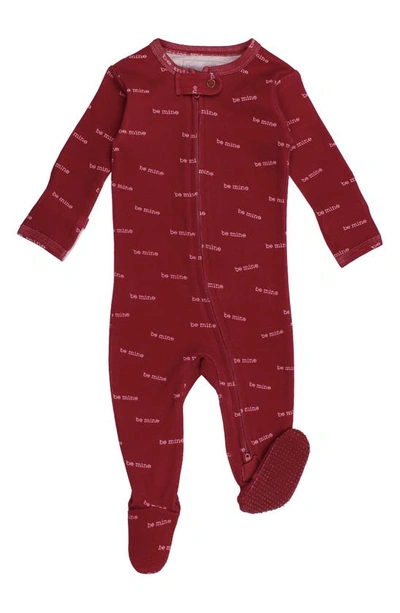 L'ovedbaby Babies' Be Mine Organic Cotton Zip Footie