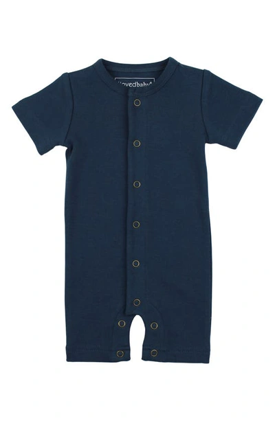 L'ovedbaby Babies' Organic Cotton Romper In Blues