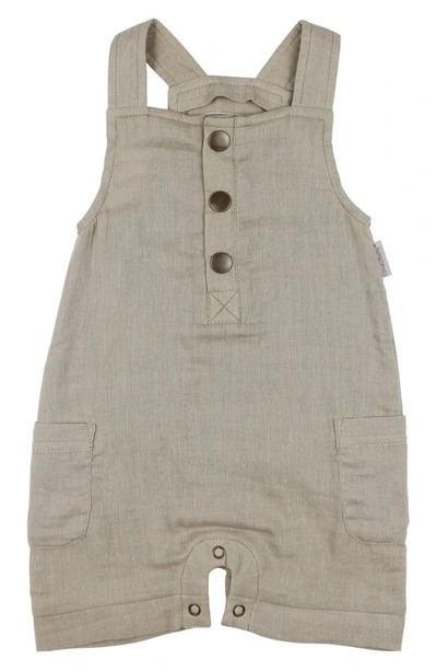 L'ovedbaby Babies' Cuff Organic Cotton Short Overalls In Fawn