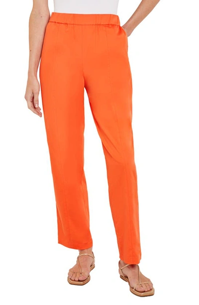 Misook Woven Straight Leg Pants In Spice